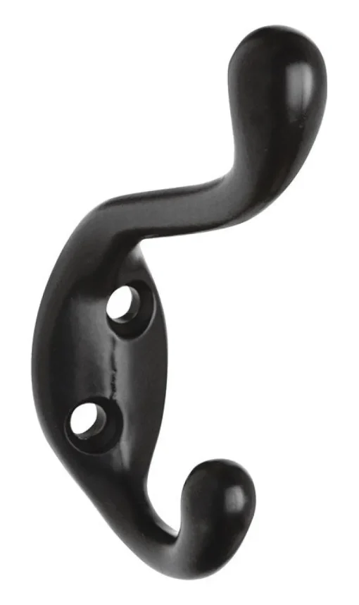 National Hardware 3.3 in. L Oil Rubbed Bronze Black Zinc Hook 75 lb. cap. 1 pk