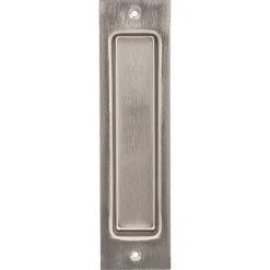 National Hardware 8 in. L Satin Nickel Gray Steel Flush Mortise Finger Pull
