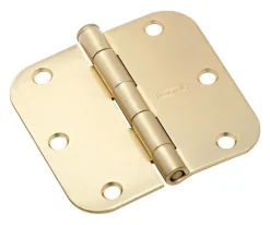 National Hardware 3-1/2 in. L Satin Brass Door Hinge 3 pk