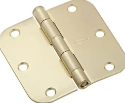 National Hardware 3-1/2 in. L Satin Brass Door Hinge 3 pk