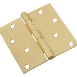 National Hardware 4 in. L Satin Brass Door Hinge 1 pk