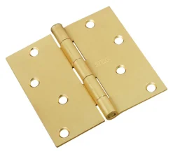 National Hardware 4 in. L Satin Brass Door Hinge 1 pk