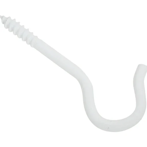 National Hardware 2.5 in. L White Steel Ceiling Hook 25 lb. cap. 1 pk