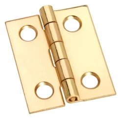 National Hardware 13/16 in. W X 1 in. L Brass Cabinet Hinge 4 pk