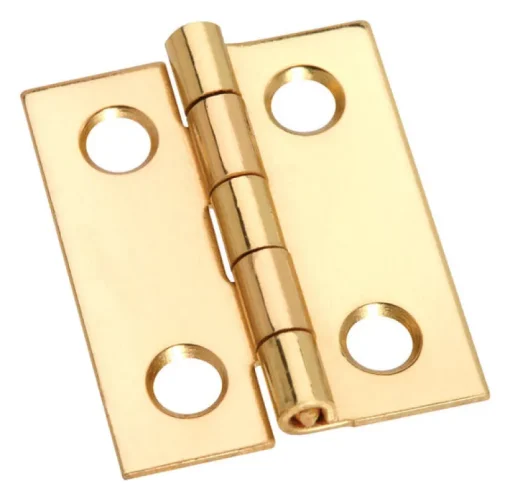 National Hardware 13/16 in. W X 1 in. L Brass Cabinet Hinge 4 pk