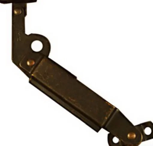 National Hardware Antique Brass Steel Center Mount Spring Lid Support 7.6 in.