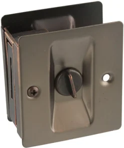 National Hardware Antique Bronze Brown Brass Pocket Door Latch 1 pk