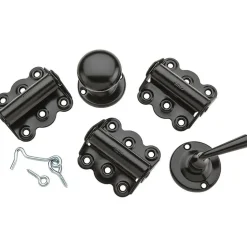 National Hardware Black Steel Screen/Storm Door Hardware Set 1 pk