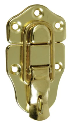 National Hardware Brass-Plated Steel Lockable Draw Catch 1.76 in. 3.64 in. 1 pk