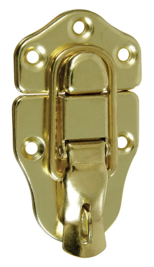 National Hardware Brass-Plated Steel Lockable Draw Catch 1.76 in. 3.64 in. 1 pk
