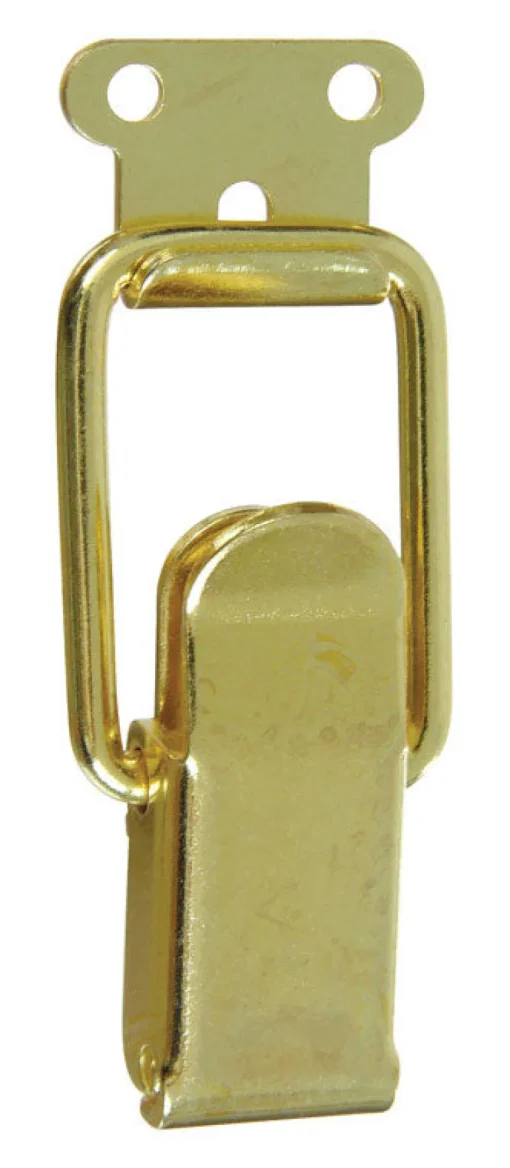 National Hardware Brass-Plated Steel Drawer Catch 0.99 inch in. 2.46 in. 2 pk