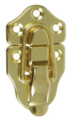 National Hardware Brass-Plated Steel Draw Catch 1.76 in. 3.64 in. 2 pk