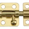 National Hardware Brass-Plated Gold Steel Window Bolt 2 in. L 1 pk