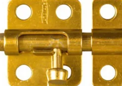 National Hardware Brass-Plated Gold Steel Window Bolt 2 in. L 1 pk