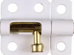 National Hardware Brass-Plated White Steel Window Bolt 2 in. L 1 pk