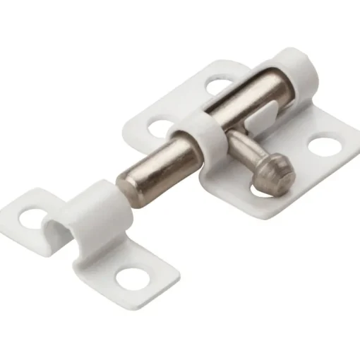 National Hardware Brass-Plated White Steel Window Bolt 2 in. L 1 pk