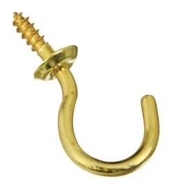 National Hardware Gold Solid Brass Cup Hook 10 lb 1 pk