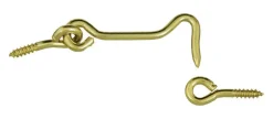 National Hardware Gold Solid Brass 2-1/2 in. L Hook and Eye 1 pk