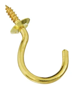 National Hardware Gold Solid Brass Cup Hook 15 lb 1 pk