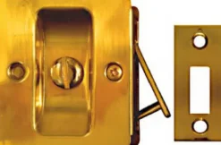 National Hardware Polished Brass Gold Brass Pocket Door Latch 1 pk