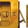 National Hardware Polished Brass Gold Brass Pocket Door Latch 1 pk