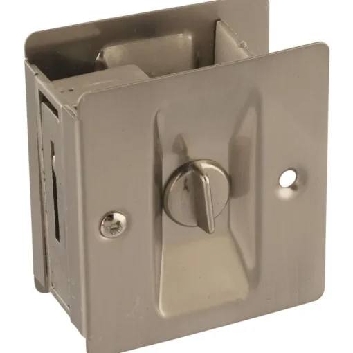 National Hardware Satin Nickel Silver Brass Pocket Door Latch 1 pk