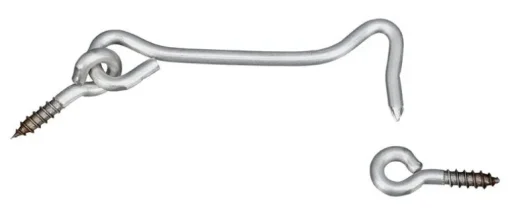 National Hardware Silver Stainless Steel 4 in. L Hook and Eye 1 pk