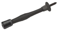 National Hardware Steel w/Plastic Tip Oil Rubbed Bronze Brown Spring Door Stop Mounts to wall