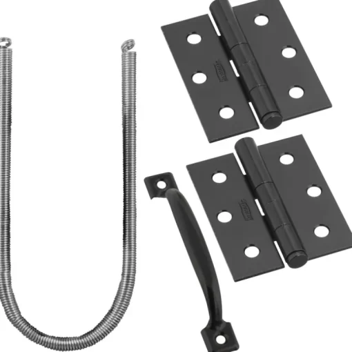 National Hardware V90 Series Galvanized Black Steel Screen/Storm Door Hardware Set 1 pk