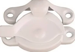 National Hardware White Die-Cast Zinc Sash Lock 1 pk