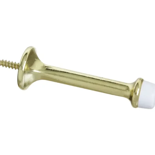 National Hardware Zinc Brass Gold Rigid Door Stop Mounts to wall