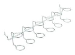 National Hardware Zinc Plated Silver Steel Tool Holder Peg Hooks 1 pc