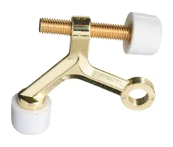 National Hardware Zinc Polished Brass Gold Hinge Pin Door Stop Mounts to door