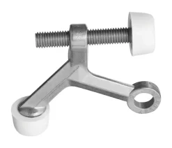 National Hardware Zinc Satin Nickel Silver Hinge Pin Door Stop Mounts to door