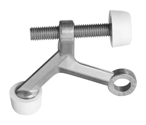 National Hardware Zinc Satin Nickel Silver Hinge Pin Door Stop Mounts to door