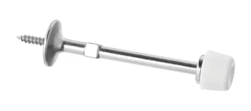 National Hardware Zinc Satin Nickel Silver Rigid Door Stop Mounts to wall