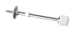 National Hardware Zinc Satin Nickel Silver Rigid Door Stop Mounts to wall