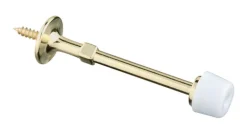 National Hardware Zinc w/Plastic Tip Polished Brass Gold Rigid Door Stop Mounts to wall