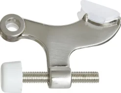 National Hardware Zinc w/Rubber Tip Satin Nickel Silver Hinge Pin Door Stop Mounts to door