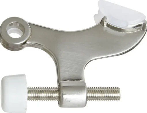 National Hardware Zinc w/Rubber Tip Satin Nickel Silver Hinge Pin Door Stop Mounts to door