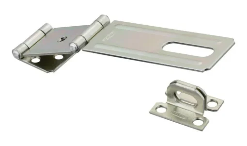 National Hardware Zinc-Plated Aluminum/Steel 4-1/2 in. L Double Hinge Safety Hasp 1 pk