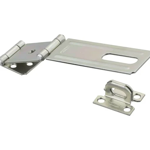National Hardware Zinc-Plated Aluminum/Steel 4-1/2 in. L Double Hinge Safety Hasp 1 pk