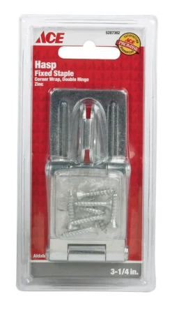 National Hardware Zinc-Plated Aluminum/Steel 3-1/4 in. L Double Hinge Safety Hasp 1 pk