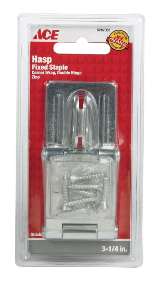 National Hardware Zinc-Plated Aluminum/Steel 3-1/4 in. L Double Hinge Safety Hasp 1 pk