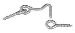 National Hardware Zinc-Plated Silver Steel 1-1/2 in. L Hook and Eye 2 pk