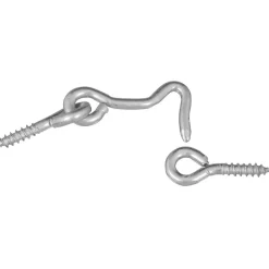 National Hardware Zinc-Plated Silver Steel 1-1/2 in. L Hook and Eye 2 pk