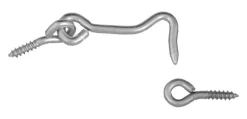 National Hardware Zinc-Plated Silver Steel 2 in. L Hook and Eye 2 pk