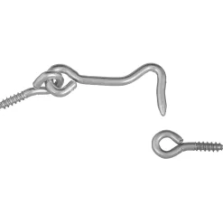 National Hardware Zinc-Plated Silver Steel 2 in. L Hook and Eye 2 pk