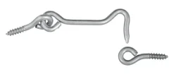 National Hardware Zinc-Plated Silver Steel 2-1/2 in. L Hook and Eye 2 pk