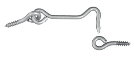 National Hardware Zinc-Plated Silver Steel 2-1/2 in. L Hook and Eye 2 pk